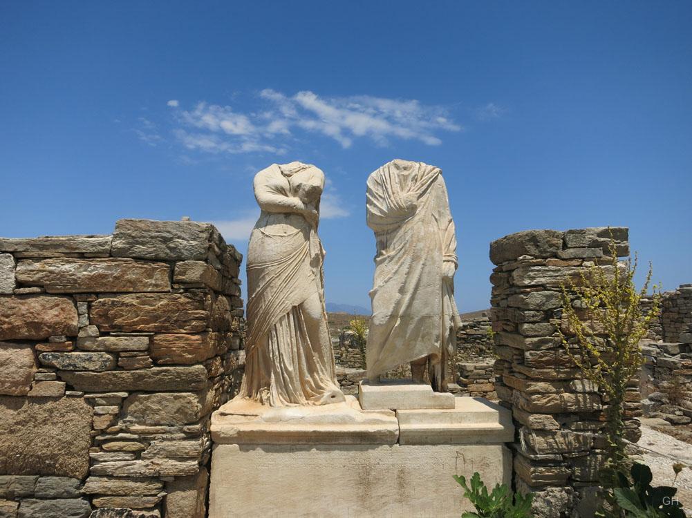 Delos - Statuen im hellenistischen Haus der Kleopatra